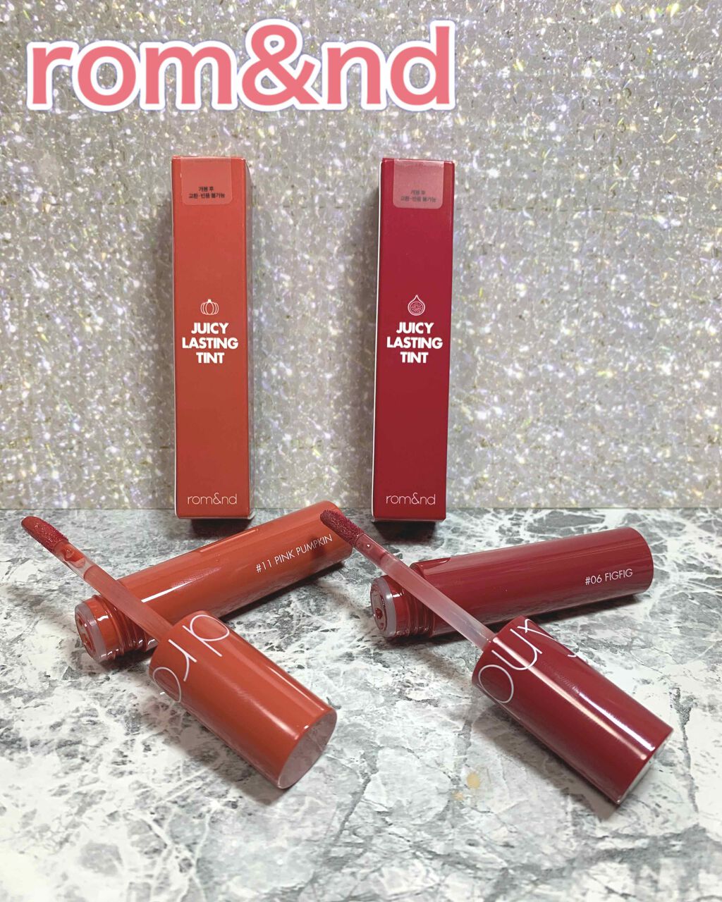 ジューシーラスティングティント/rom&nd/リップティントを使ったクチコミ（1枚目）
