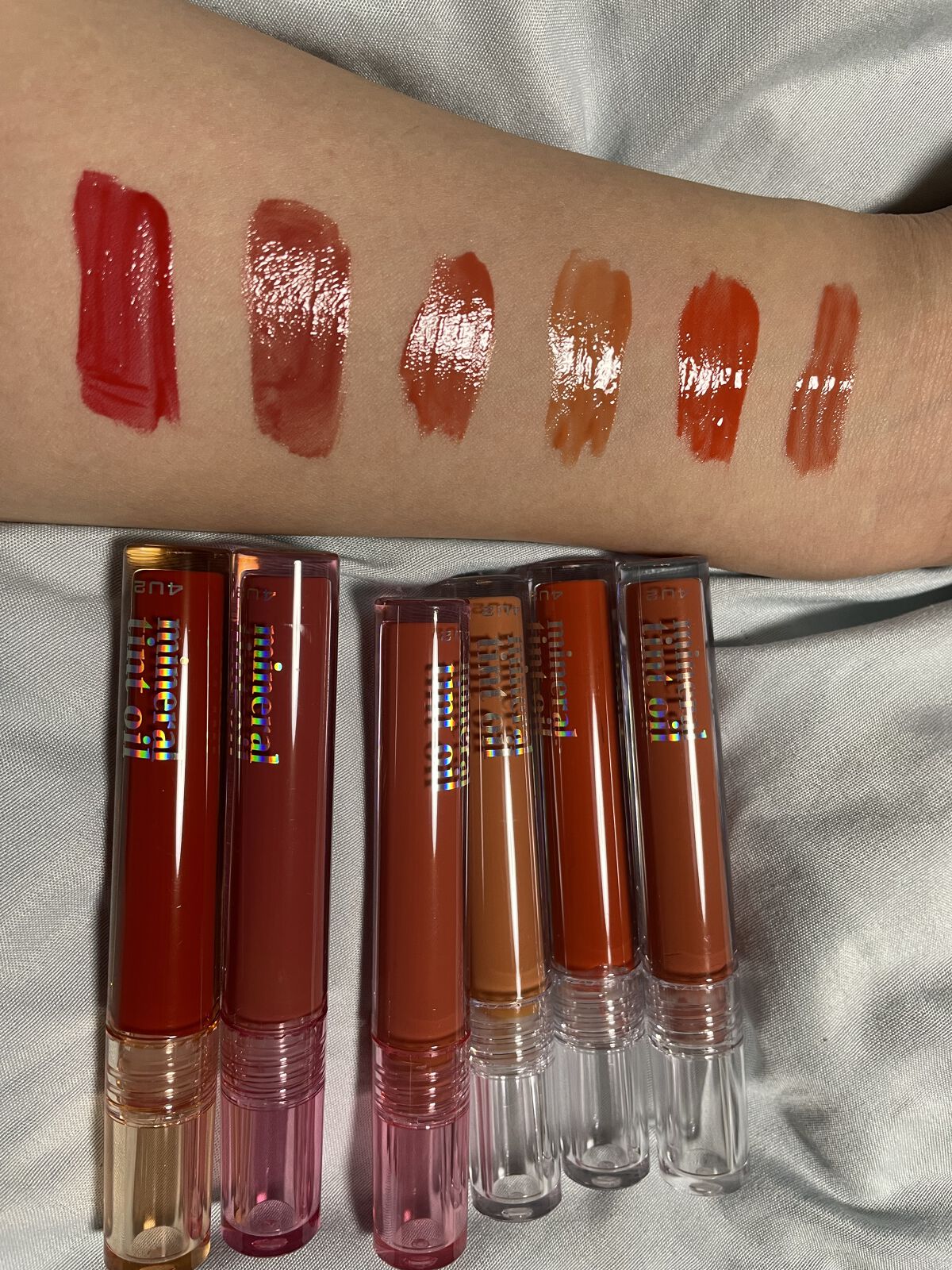 ミネラルティントオイル #02 シャイニーオレンジ/4U2/リップティントを使ったクチコミ（3枚目）