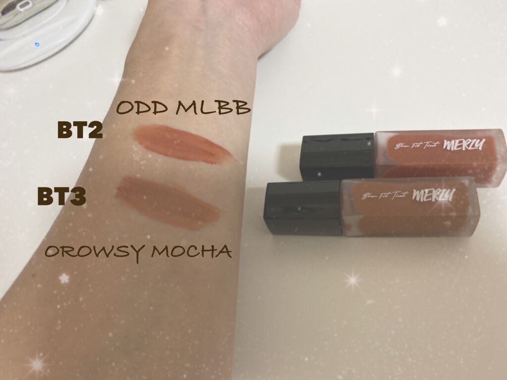 ブラー フィット ティント BT2. オッドMLBB/MERZY/リップティントを使ったクチコミ（2枚目）