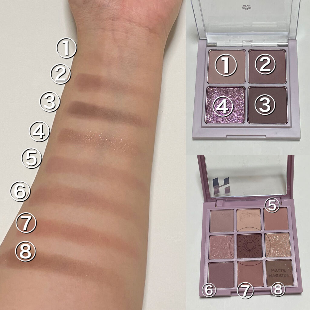 マイフェイブムードアイパレット 9カラー/HOLIKA HOLIKA/アイシャドウパレットを使ったクチコミ（2枚目）