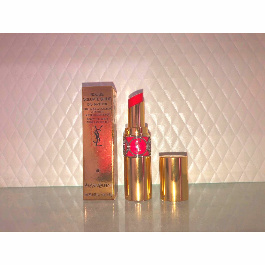 ルージュ ヴォリュプテ シャイン/YVES SAINT LAURENT BEAUTE/口紅を使ったクチコミ（2枚目）