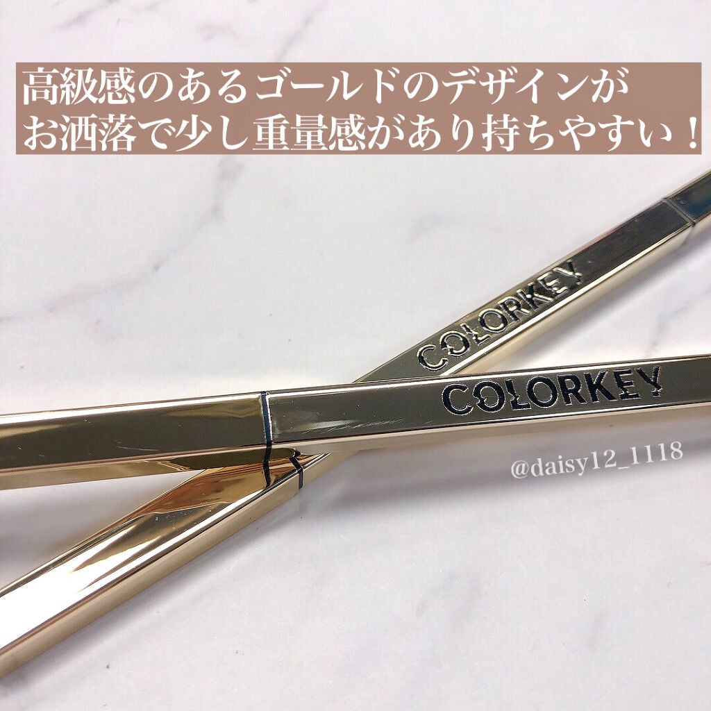 トライアングルアイブロウペンシル/COLORKEY/アイブロウペンシルを使ったクチコミ(2枚目)