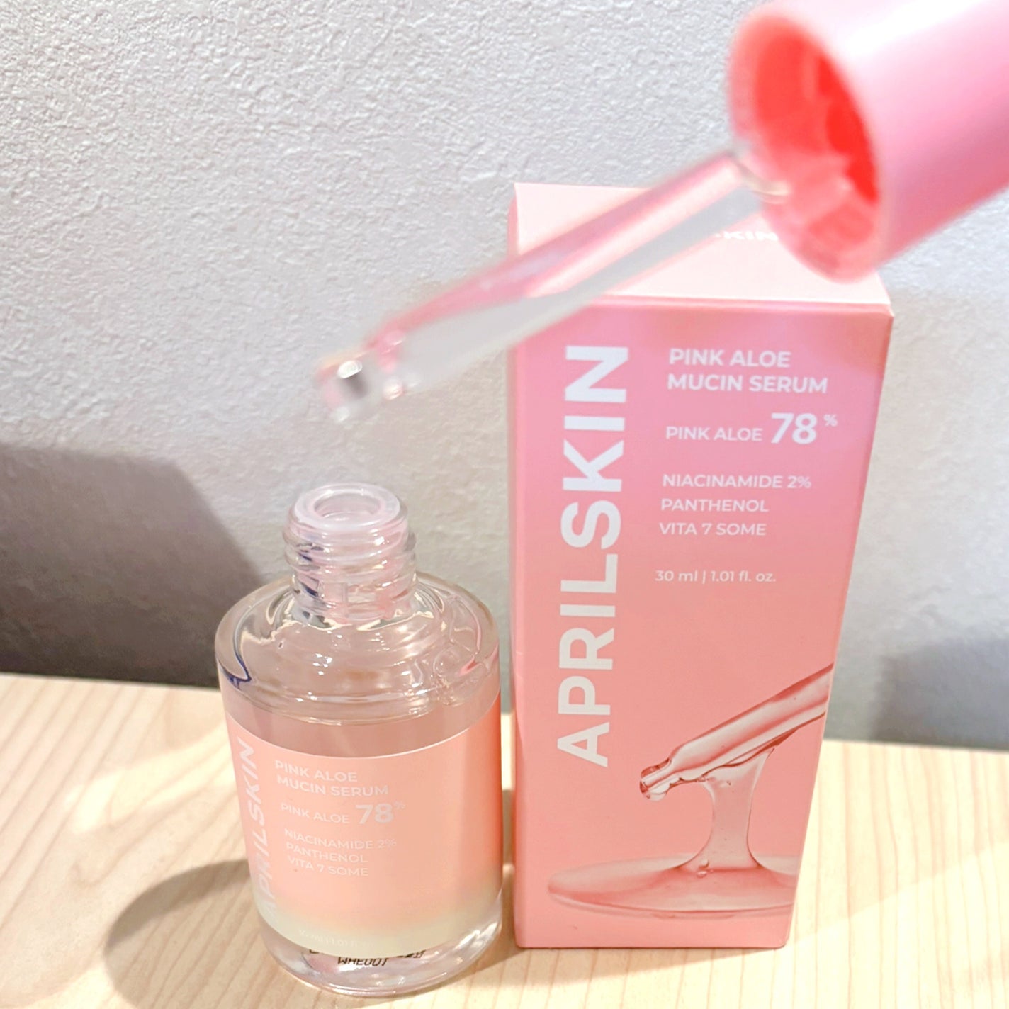 ピンクアロエムチンセラム/APRILSKIN/美容液を使ったクチコミ(2枚目)