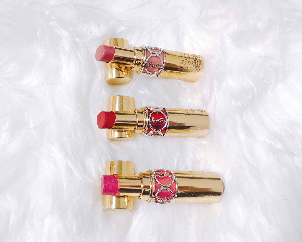 ルージュ ヴォリュプテ シャイン/YVES SAINT LAURENT BEAUTE/口紅を使ったクチコミ（2枚目）