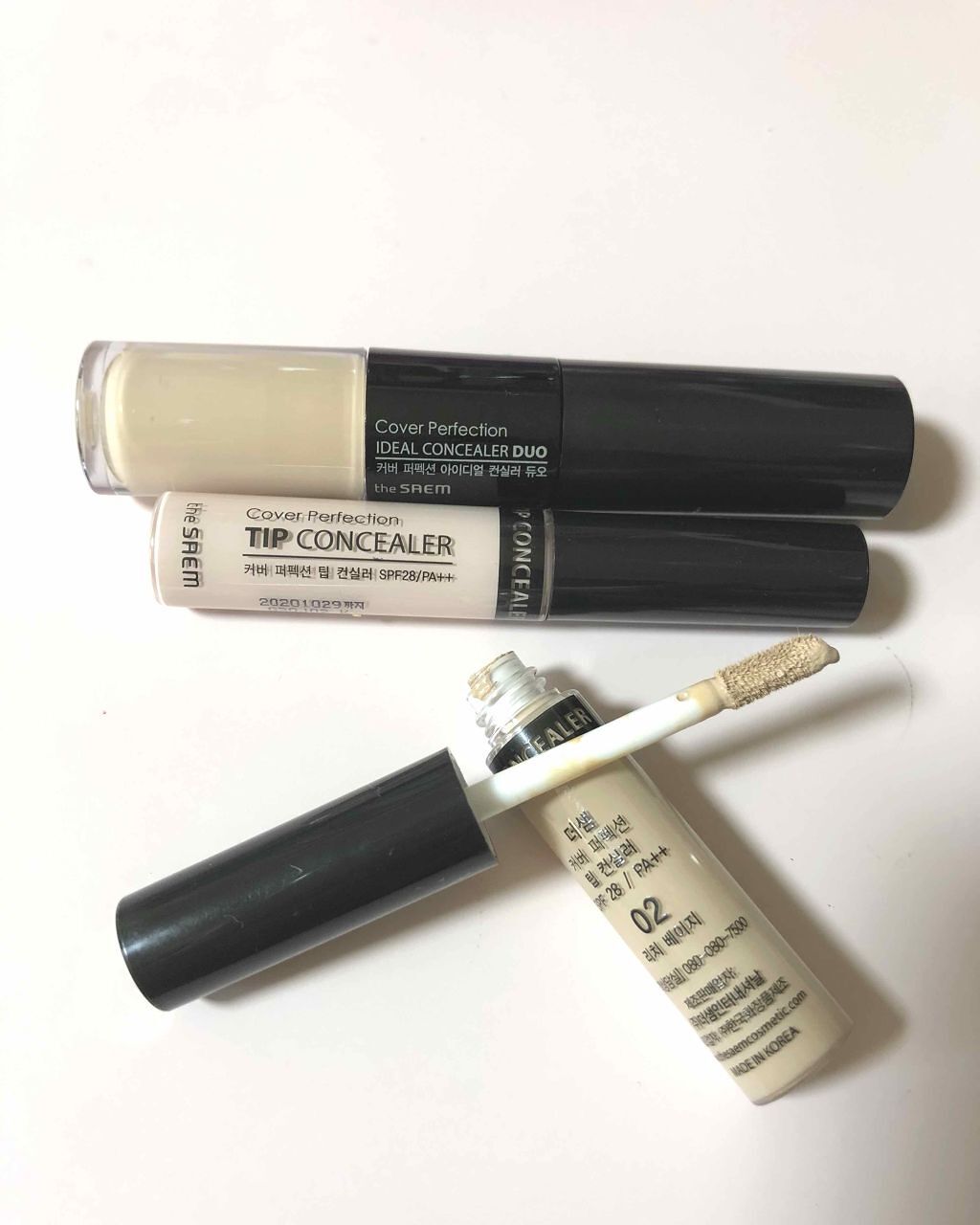 カバーパーフェクション アイディールコンシーラー デュオ/the SAEM/スティックコンシーラーを使ったクチコミ(1枚目)