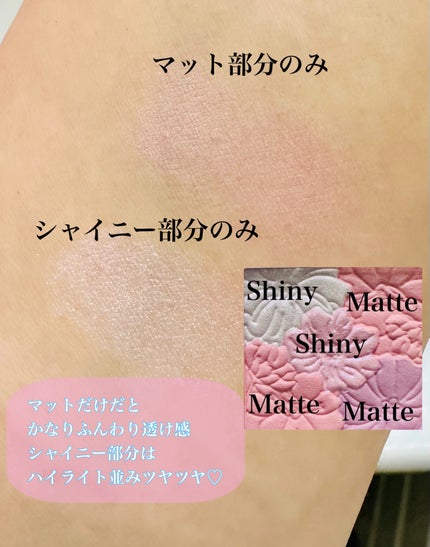 グロウフルールチークス(ブレンドタイプ)/キャンメイク/パウダーチークを使ったクチコミ(3枚目)