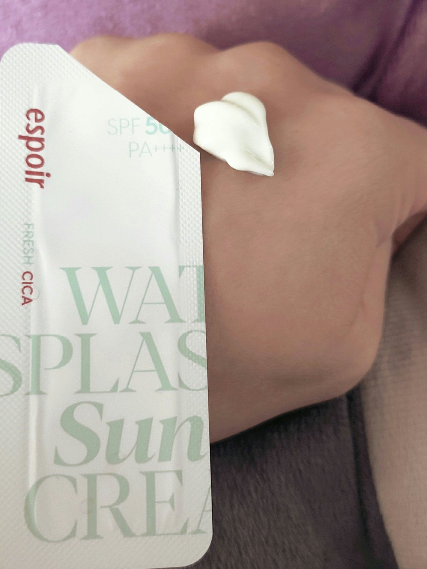 ウォータースプラッシュ サンクリーム フレッシュ CICA/espoir/化粧下地を使ったクチコミ(3枚目)