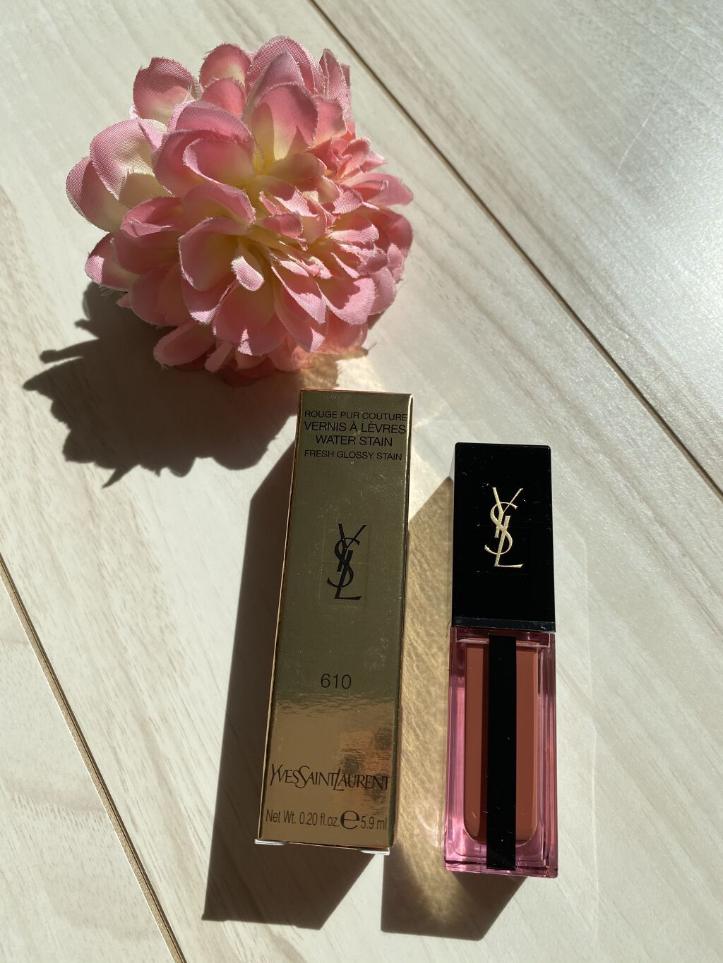 ルージュ ピュールクチュール ヴェルニ ウォーターステイン/YVES SAINT LAURENT BEAUTE/口紅を使ったクチコミ（2枚目）