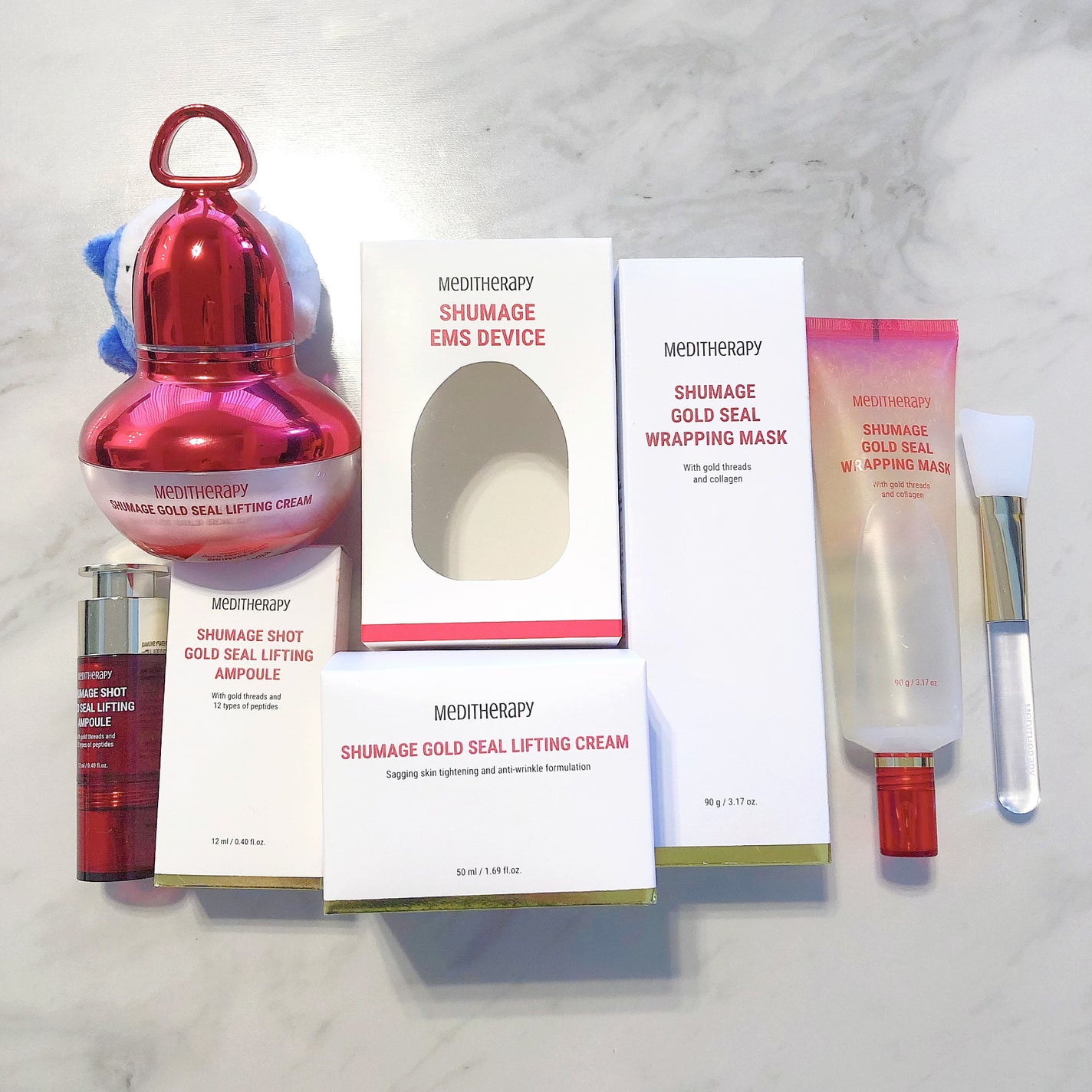 シューマジゴールド糸リフティングクリーム+EMS美顔器/MEDITHERAPY/フェイスクリームを使ったクチコミ(1枚目)