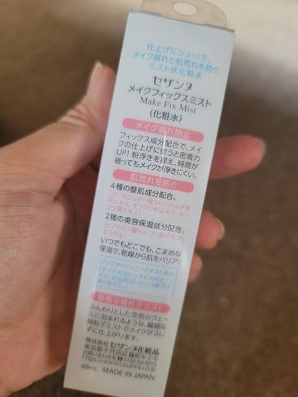 メイクフィックスミスト/CEZANNE/フィックスミストを使ったクチコミ(2枚目)