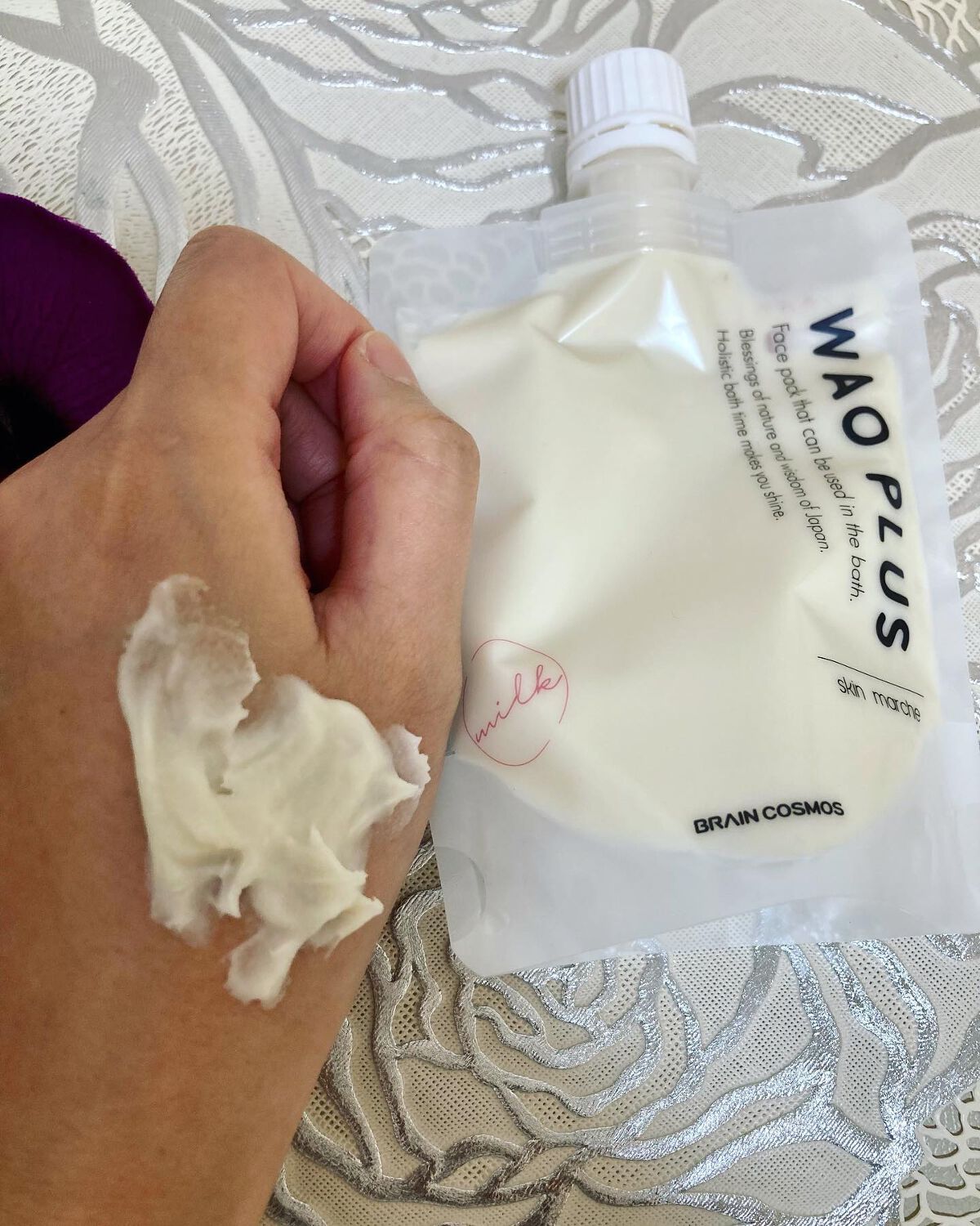 skinmarche WAOPLUS プラントベースミルクブースターマスク/ブレーンコスモス/洗い流すパック・マスクを使ったクチコミ(4枚目)
