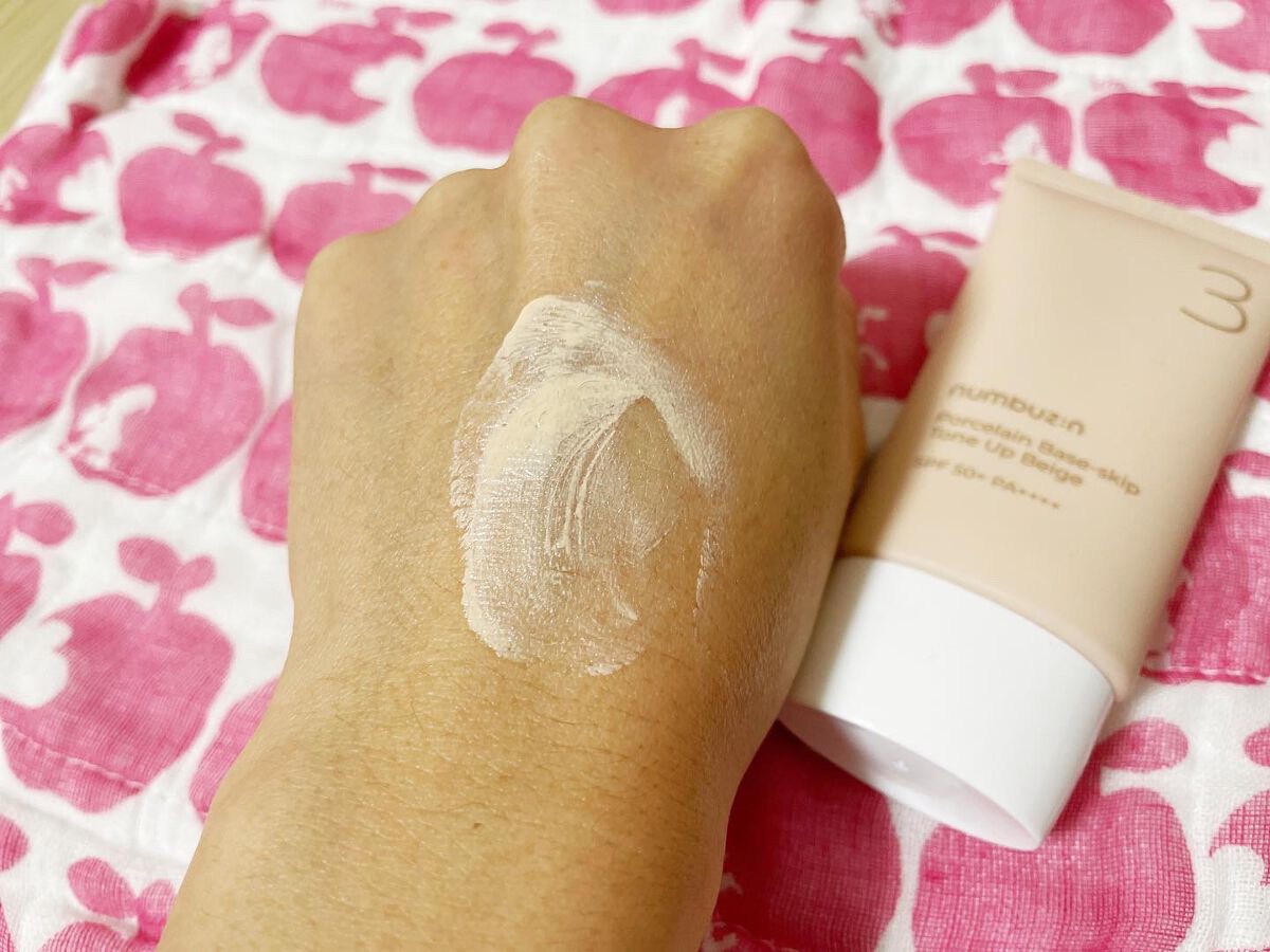 3番 ノーファンデ陶器肌トーンアップクリーム/numbuzin/化粧下地を使ったクチコミ(3枚目)