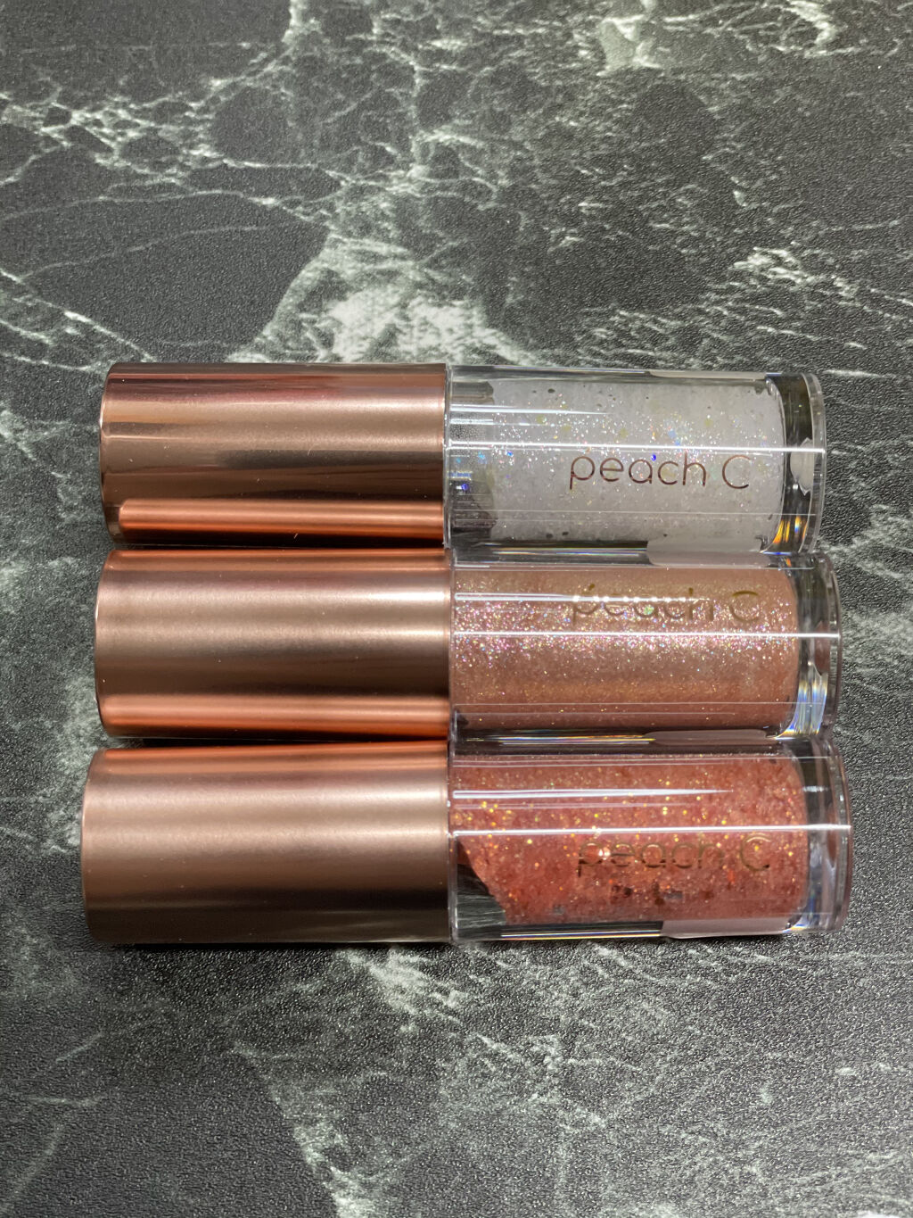 シャンパンアイグリッター/Peach C/グリッターを使ったクチコミ（2枚目）