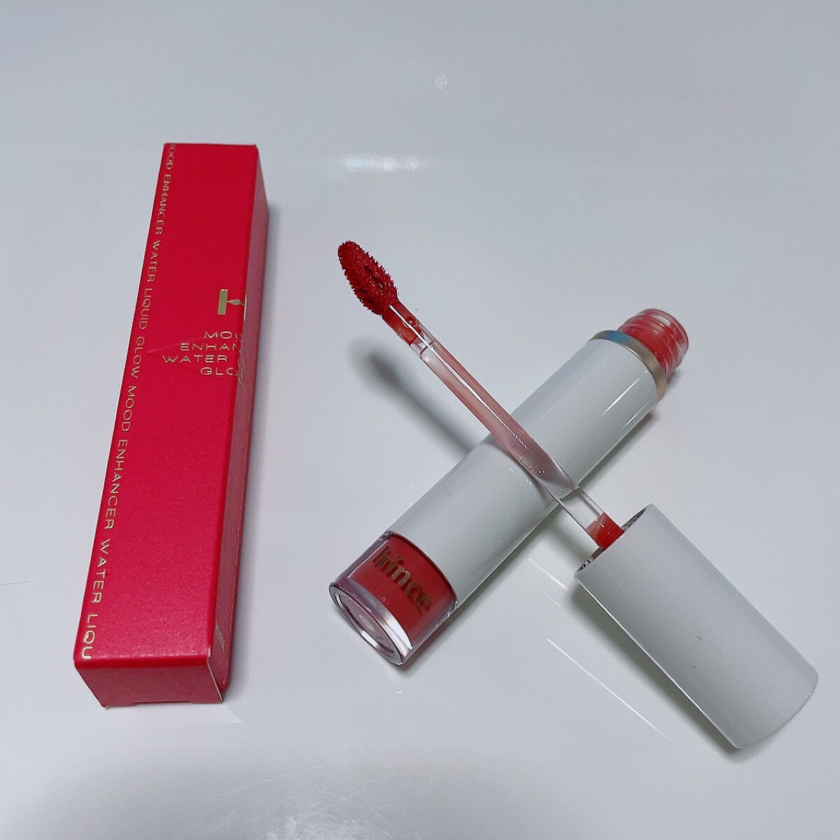 ムードインハンサーウォーターリキッドグロウ/hince/口紅を使ったクチコミ（1枚目）