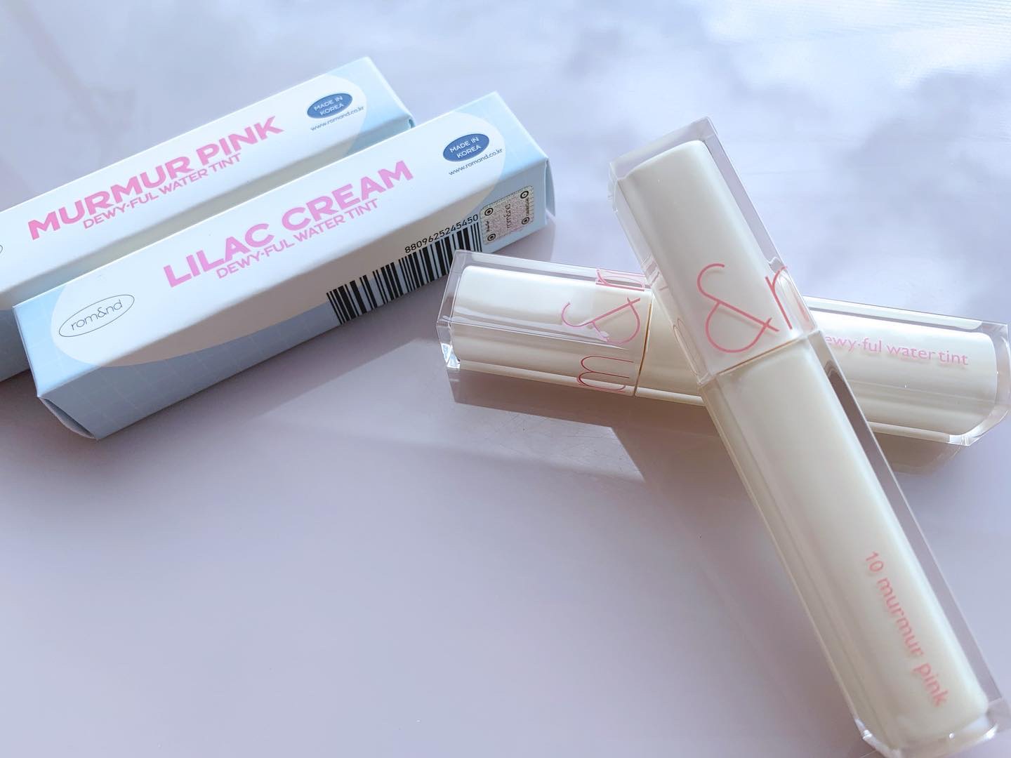 デュイフルウォーターティント<ミルクグロッサリー> 10 MURMUR PINK/rom&nd/リップティントを使ったクチコミ（1枚目）