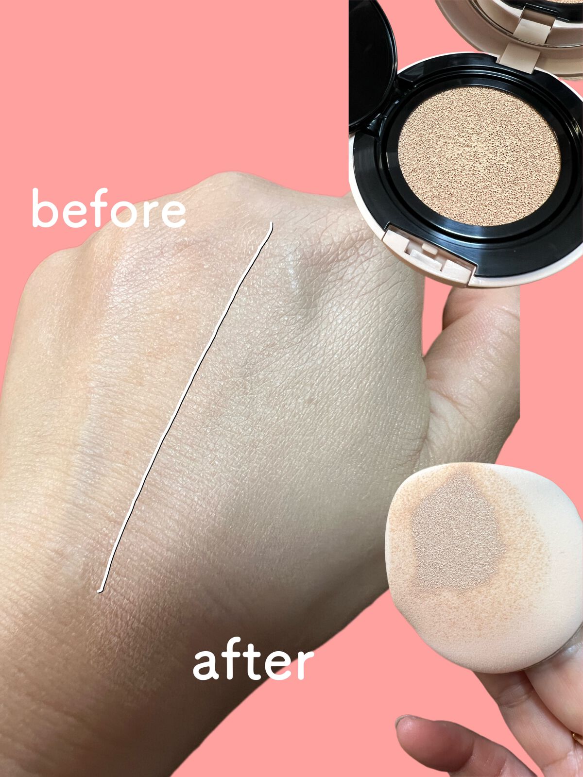 クッションファンデーション/CEZANNE/クッションファンデーションを使ったクチコミ(3枚目)