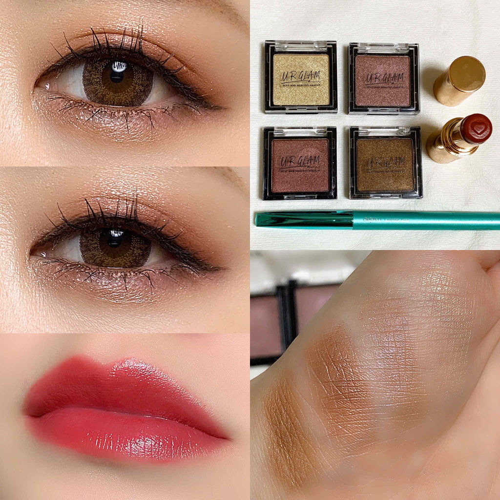 UR GLAM　POWDER EYESHADOW ダークブラウン〈マット〉/U R GLAM/単色アイシャドウを使ったクチコミ（1枚目）