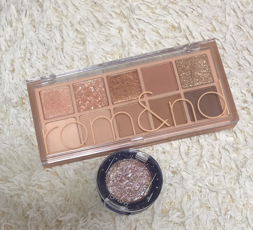 グリッター シャドウ カラー/rom&nd/グリッターを使ったクチコミ（3枚目）