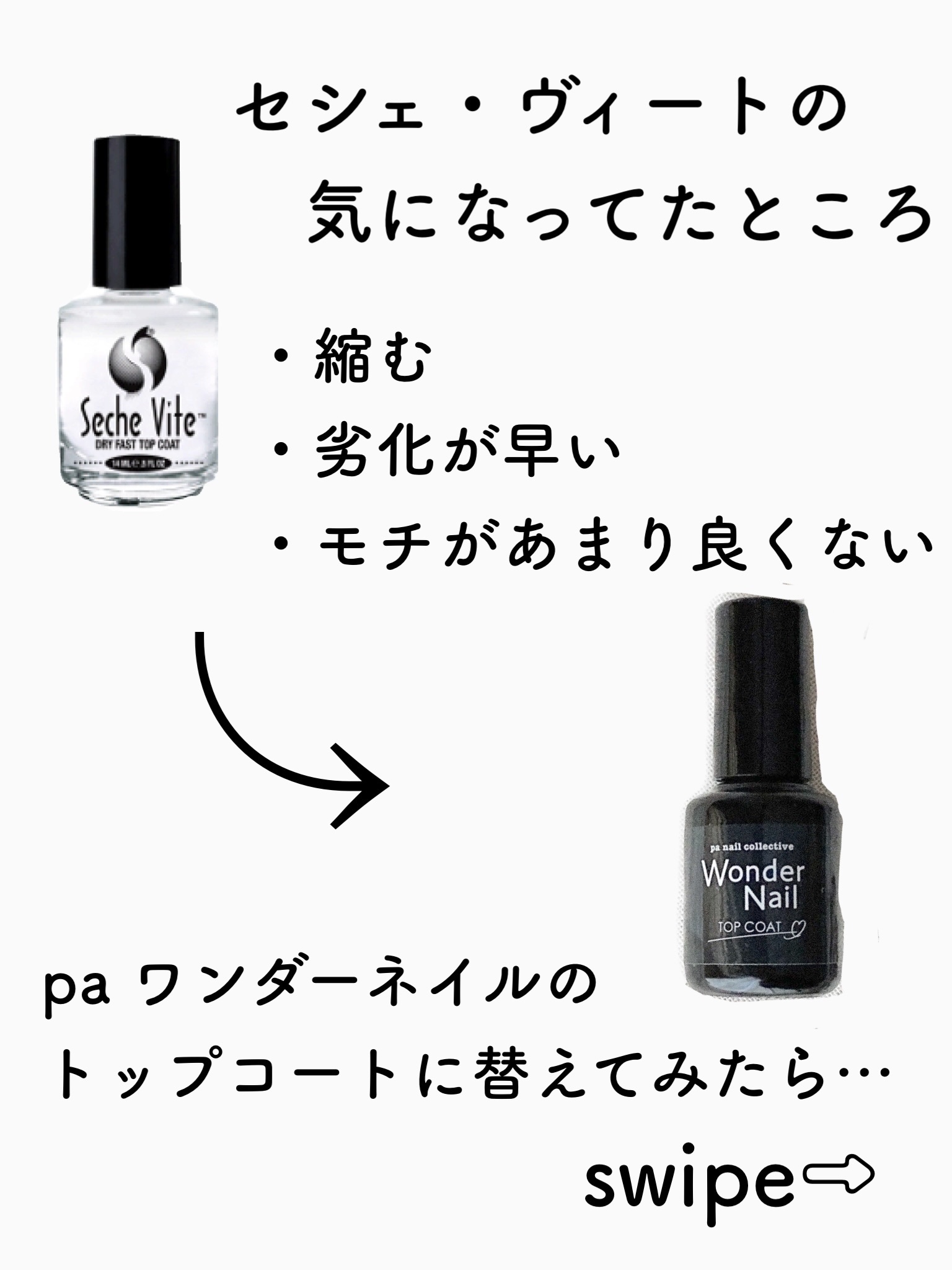 セシェ・ヴィート/セシェ/ネイルトップコートを使ったクチコミ（2枚目）