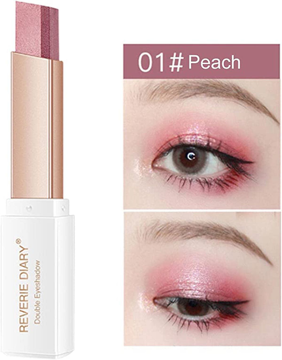 ツートンアイシャドウスティックアイレタッチ 01 ピーチ