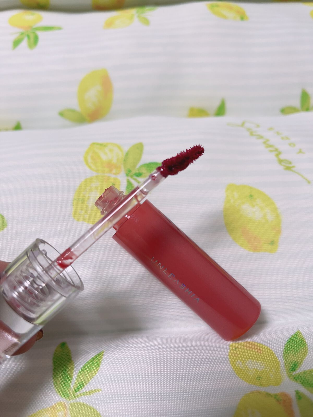 ノンスティッキーダズルティント N°5ナイスステップ【旧】/unleashia/リップティントを使ったクチコミ（2枚目）