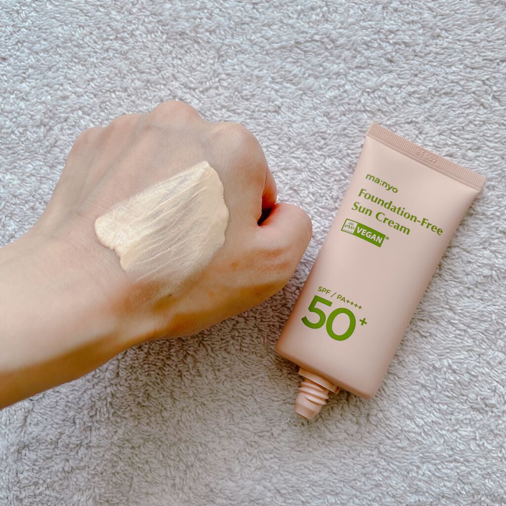 ファンデフリー サンクリーム/manyo/日焼け止めクリームを使ったクチコミ（3枚目）