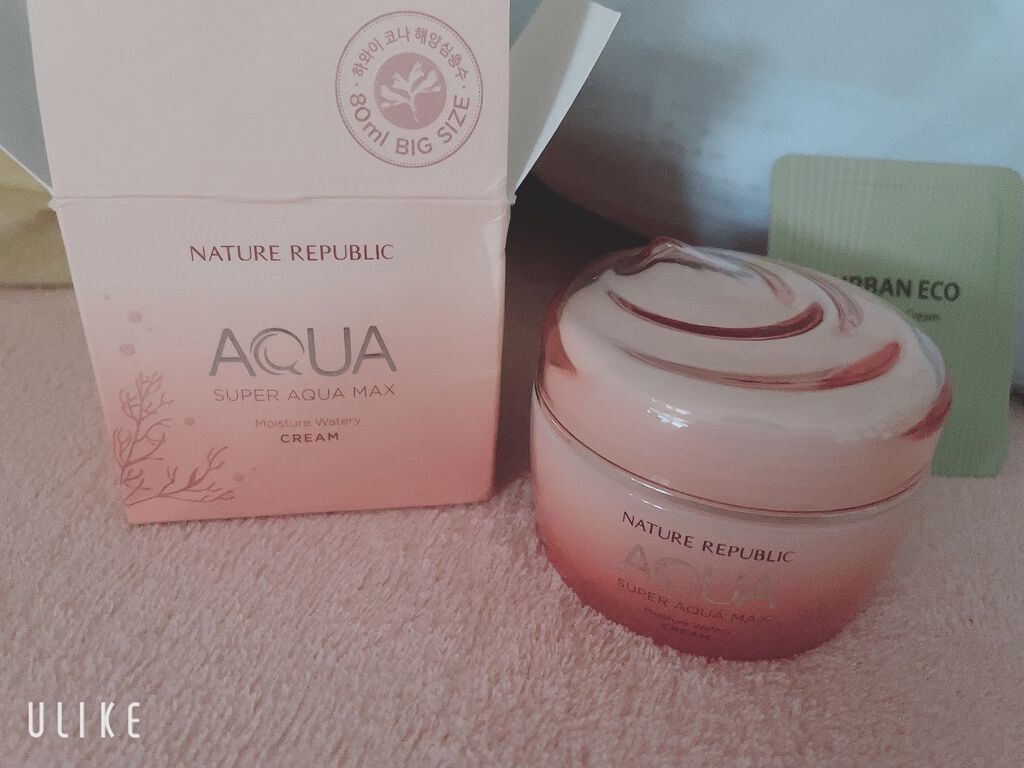スーパーアクアマックス モイスチャー水分クリーム (乾燥肌)/ネイチャーリパブリック/フェイスクリームを使ったクチコミ（1枚目）