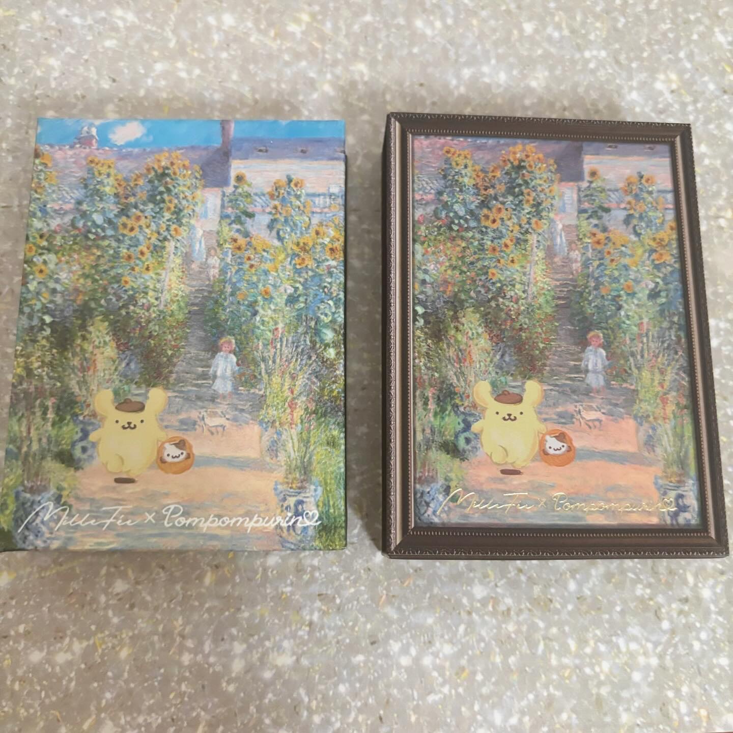 絵画アイシャドウパレット 05 画家の庭 ポムポムプリン コラボ/MilleFée/アイシャドウパレットを使ったクチコミ（3枚目）