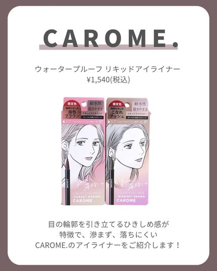 リキッドアイライナー サンセットブラウン/CAROME./リキッドアイライナーを使ったクチコミ(2枚目)