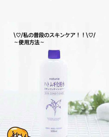 🍀ハトムギ化粧水.。o○
ナチュリエ スキンコンディショナーh
《税抜650円》内容量(500ml)

もう知れた渡っている商品ですが....改めて。

ほんとに優秀です！

ᙏ̤̫❤︎私の使用方法ᙏ̤