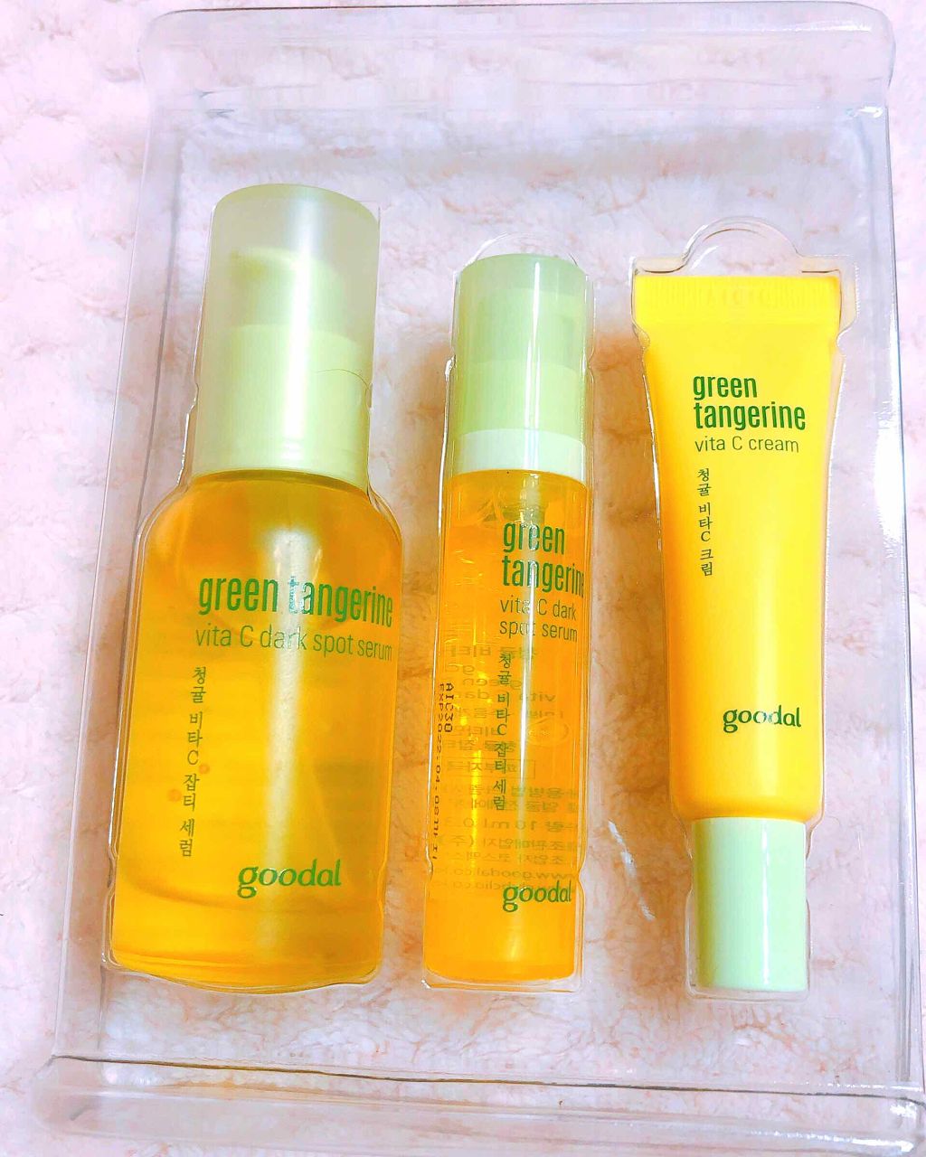 グリーンタンジェリン ビタC ダークスポットケアセラム/goodal/美容液を使ったクチコミ（2枚目）