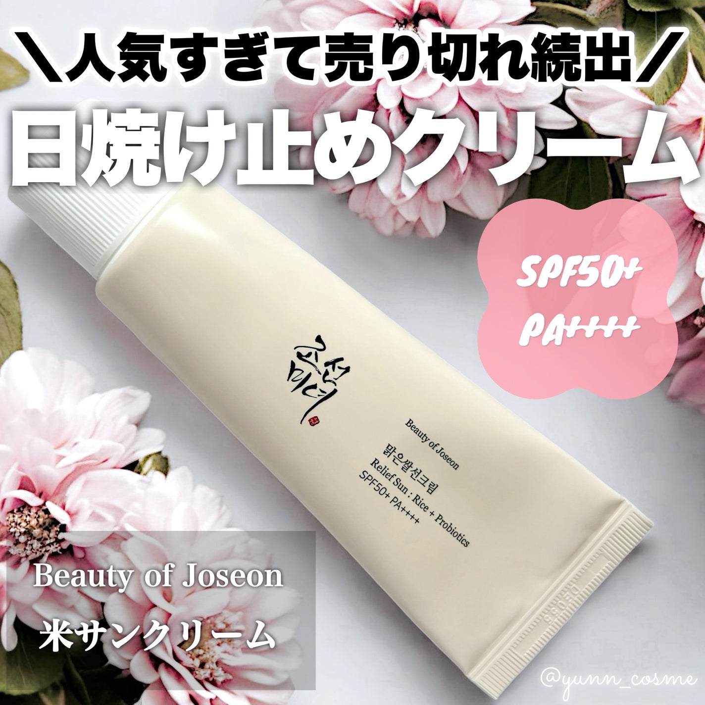 リリーフサンライス + プロバイオティクス/Beauty of Joseon/日焼け止めクリームを使ったクチコミ(1枚目)