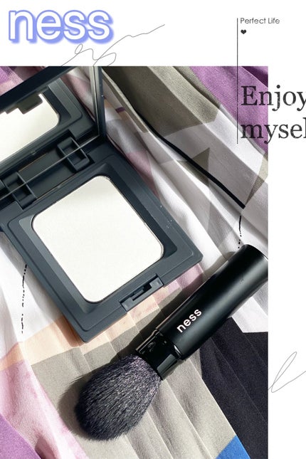 パウダーグラッシャー/ness/プレストパウダーを使ったクチコミ(1枚目)