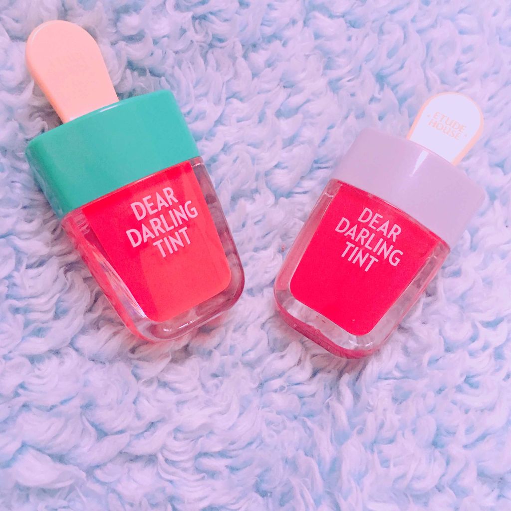 ディアダーリン ウォータージェルティント （アイスティント）/ETUDE/口紅を使ったクチコミ（1枚目）