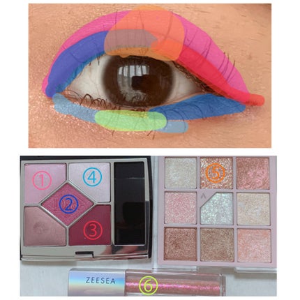 ダイヤモンドシリーズ 星空リキッドアイシャドウ/ZEESEA/リキッドアイシャドウを使ったクチコミ(4枚目)