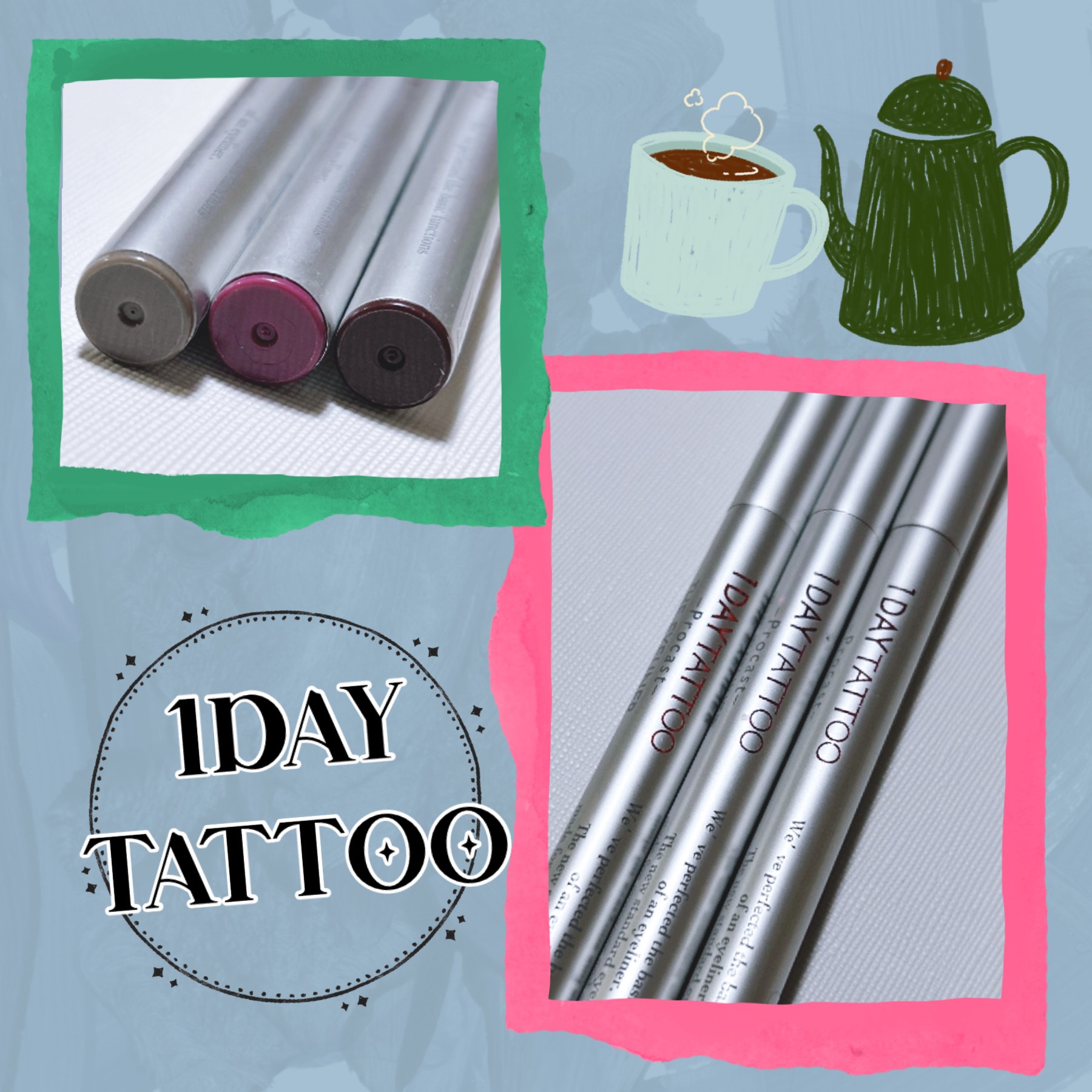 1DAY TATTOO プロキャスト ザ・アイライナー LG ラテグレージュ/K-パレット/リキッドアイライナーを使ったクチコミ（1枚目）