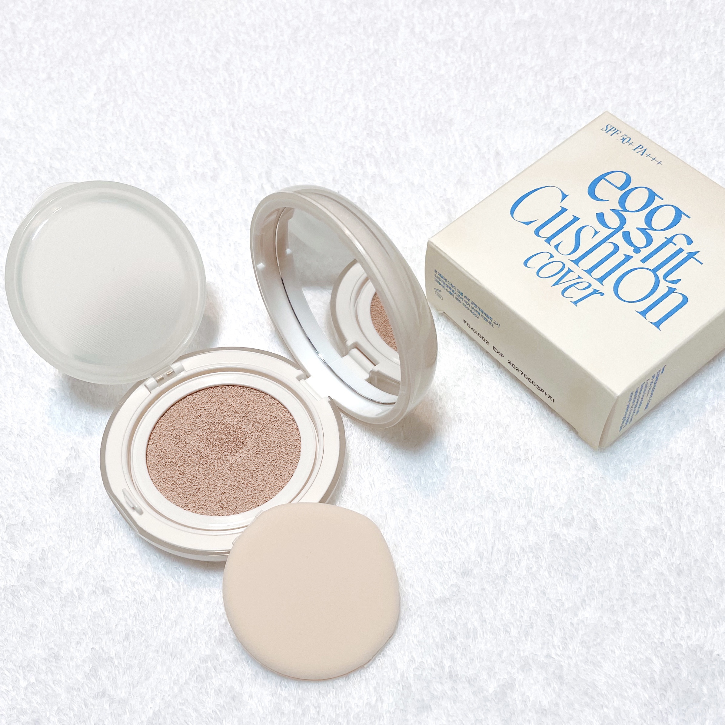 フィー クッションエッグフィットカバー 01 フェア/fwee/クッションファンデーションを使ったクチコミ（2枚目）