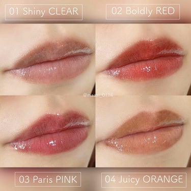 シャイニーリップグロス 04 Juicy ORANGE（ジューシーオレンジ）/More..Mi by momo/リップグロスを使ったクチコミ（2枚目）