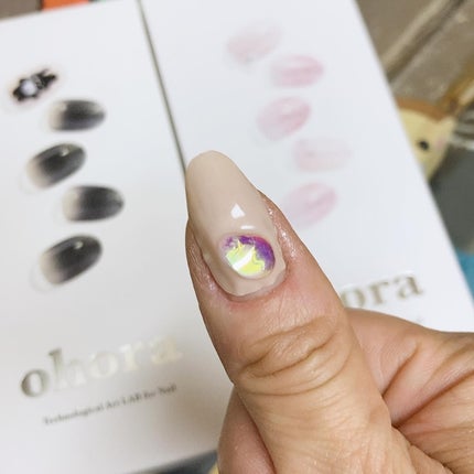 セミキュアジェルネイル(ハンド)/ohora/ネイルシールを使ったクチコミ(4枚目)