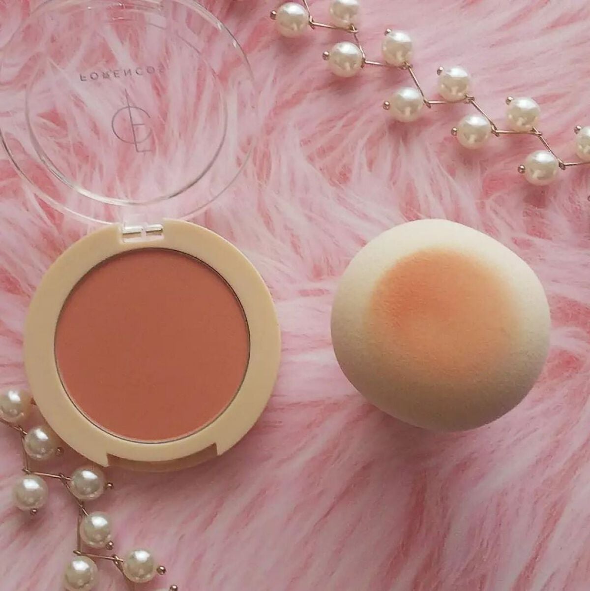 ベアブラッシャー パフ付き/フォレンコス/パウダーチークを使ったクチコミ(3枚目)