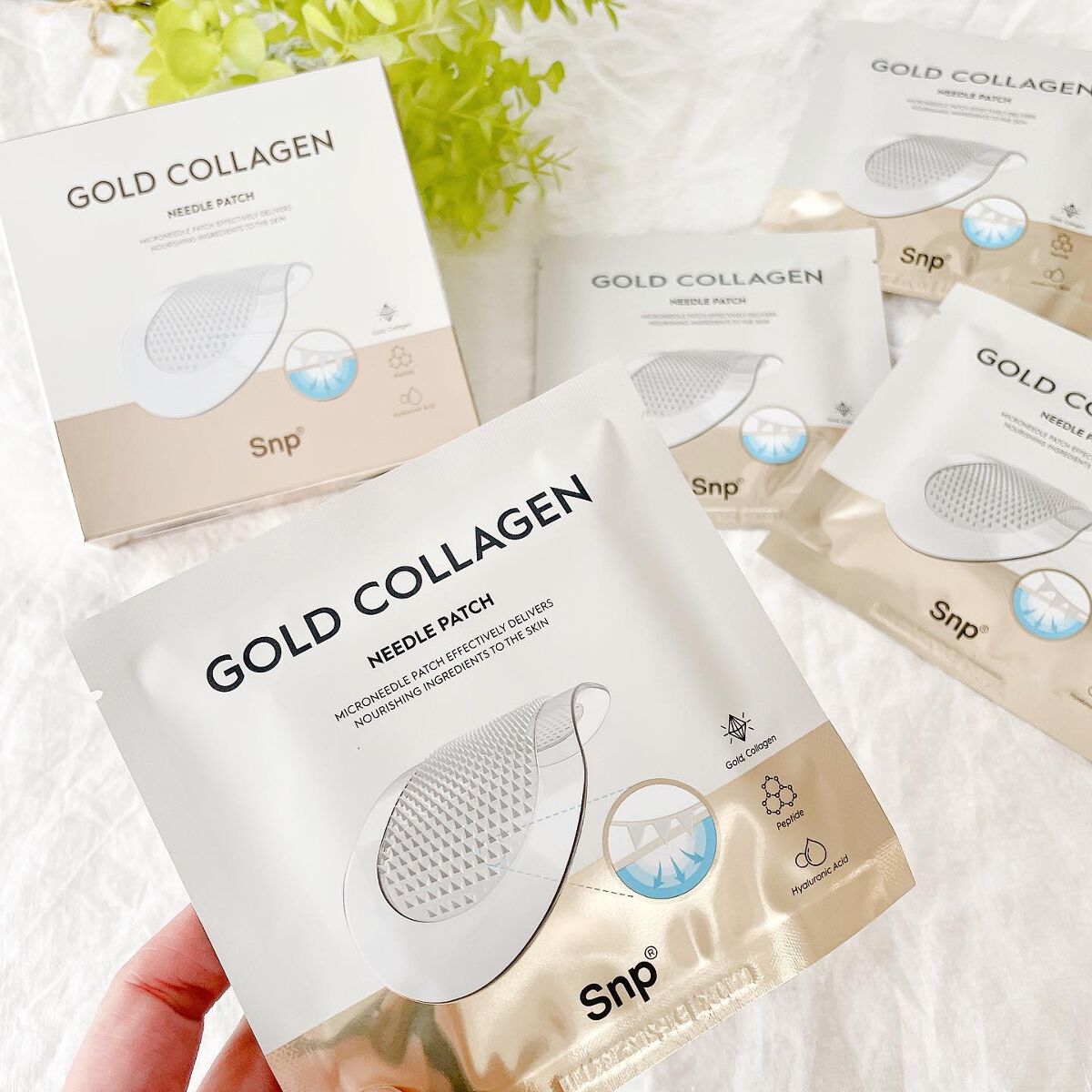 ゴールドコラーゲンニードルパッチ/SNP/アイケア・アイクリームを使ったクチコミ（1枚目）