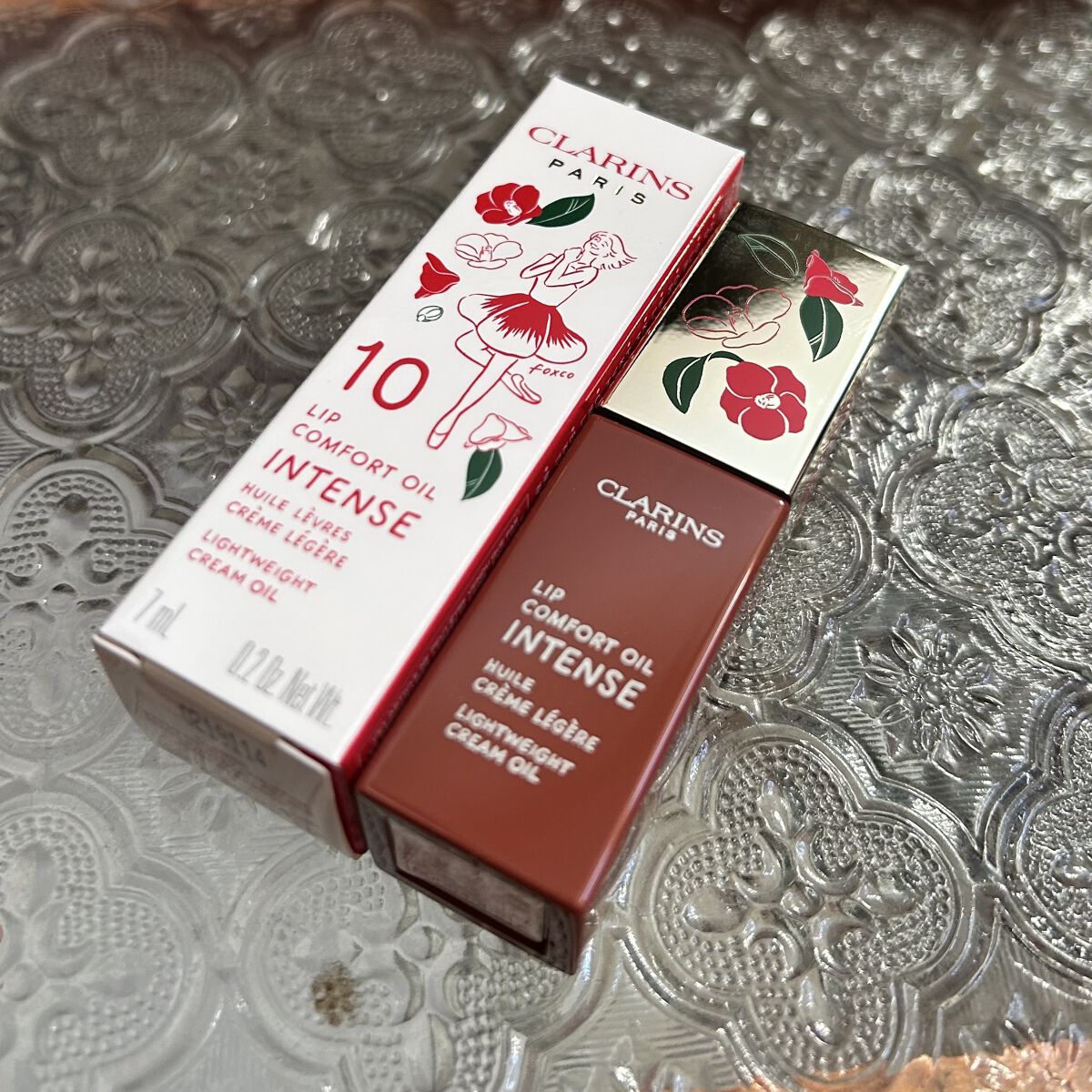 コンフォート リップオイル インテンス 10 ディープカメリア/CLARINS/リップグロスを使ったクチコミ（1枚目）