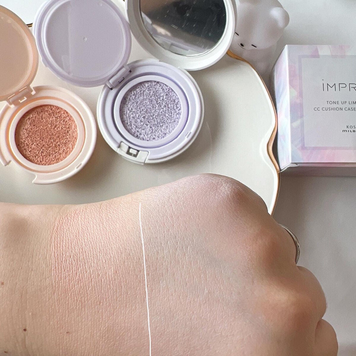 トーンアップ CC クッション ファンデーション/iMPREA/クッションファンデーションを使ったクチコミ(4枚目)