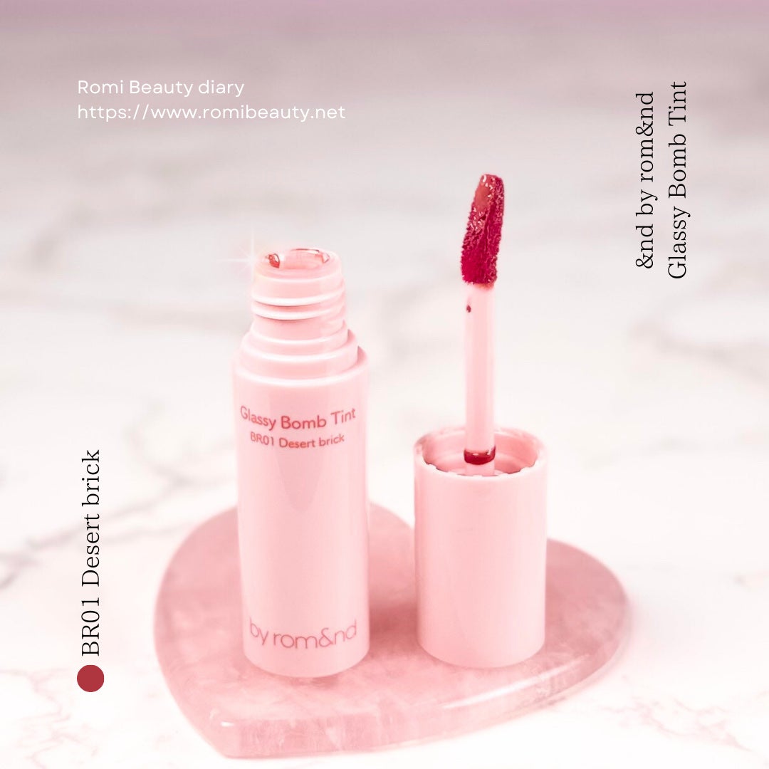 グラッシーボムティント/&nd by rom&nd/リップティントを使ったクチコミ(1枚目)