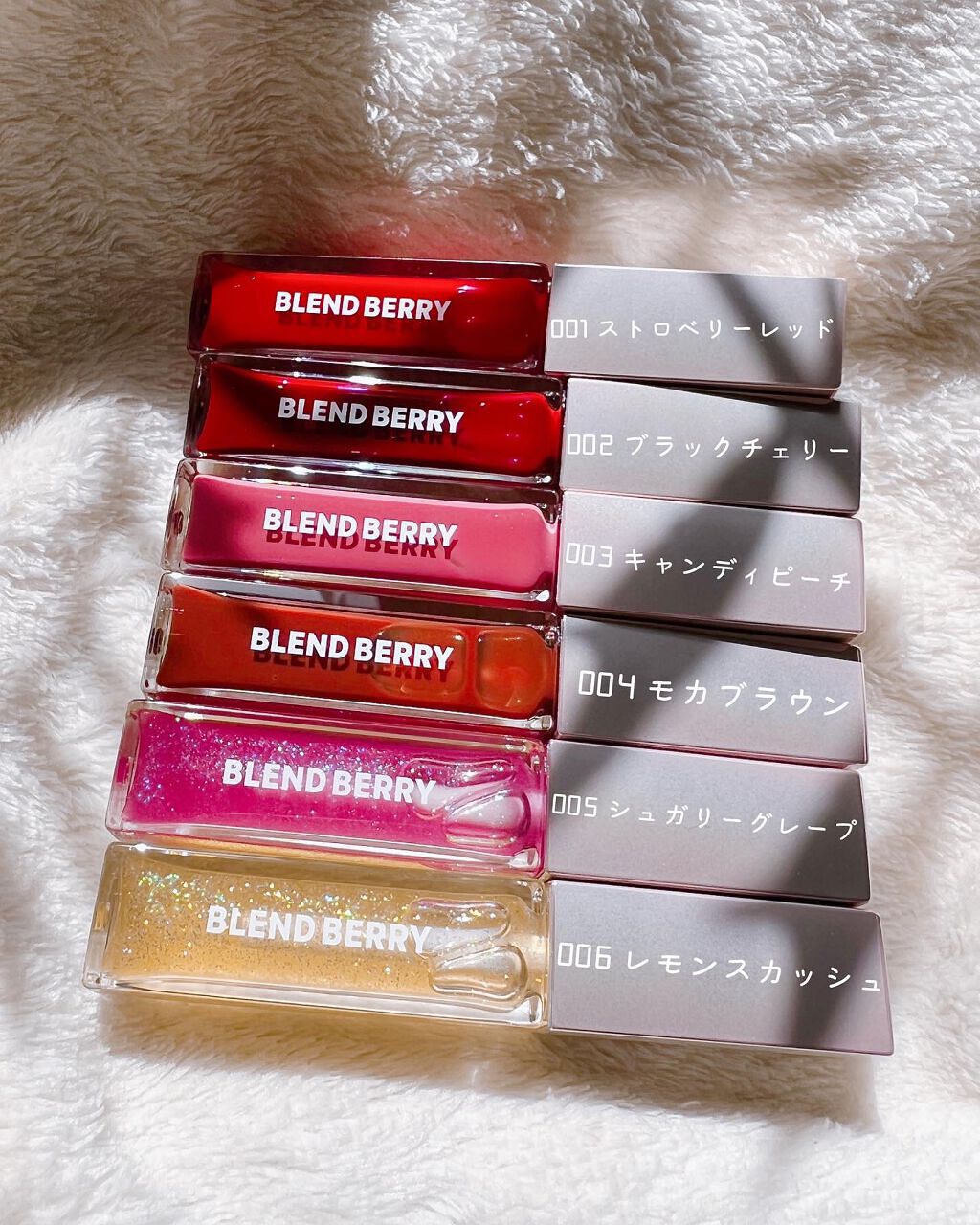 ジューシィリップデュウ 003 キャンディピーチ/BLEND BERRY/口紅を使ったクチコミ（2枚目）