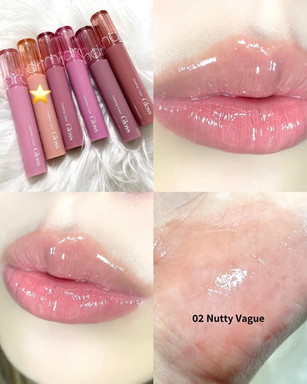 グラスティングカラーグロス/rom&nd/リップグロスを使ったクチコミ(5枚目)