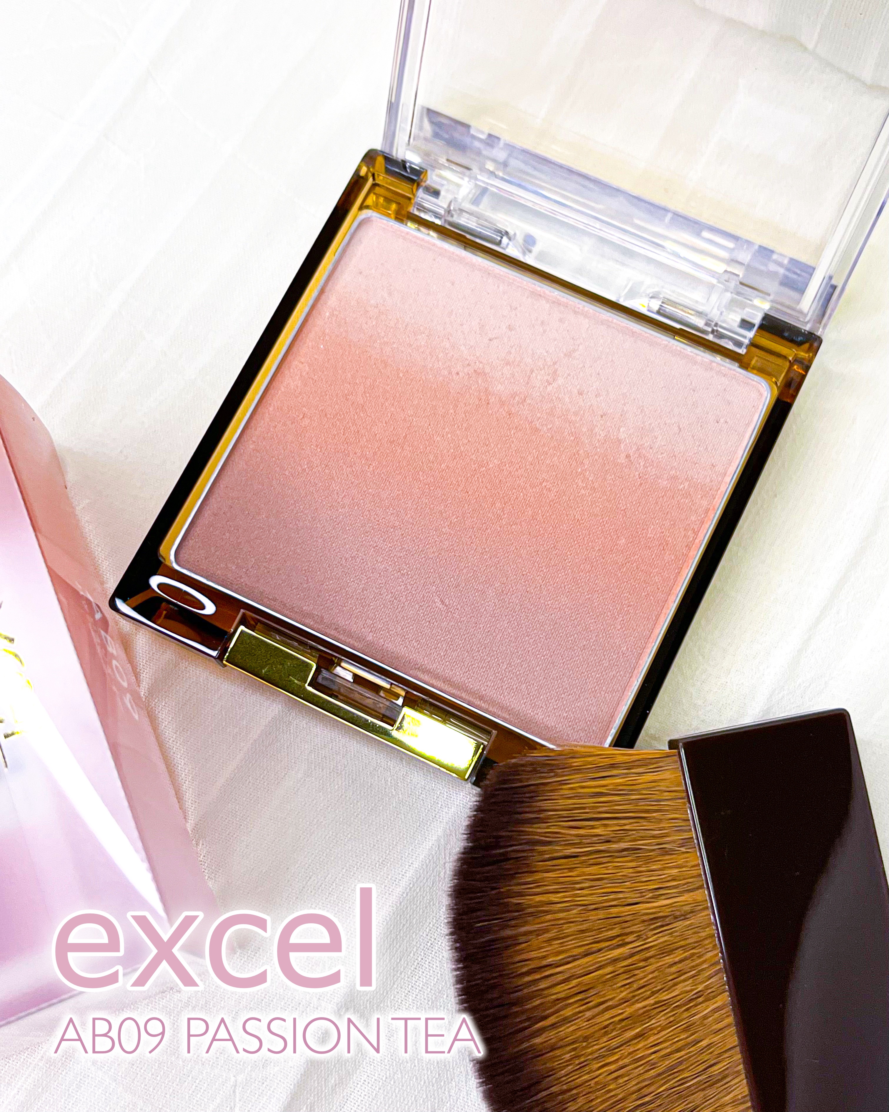 オーラティック ブラッシュ AB09 パッションティー/excel/パウダーチークを使ったクチコミ（3枚目）