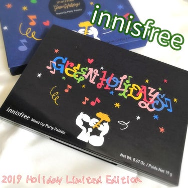 innisfree ムードアップパーティ パレット 2019 Holiday Limited Editionのクチコミ「＼Innisfree × クリスマスコフレ🎅🎁／

私のクリスマスコフレ第1弾💗
大好きなIn.....」（1枚目）