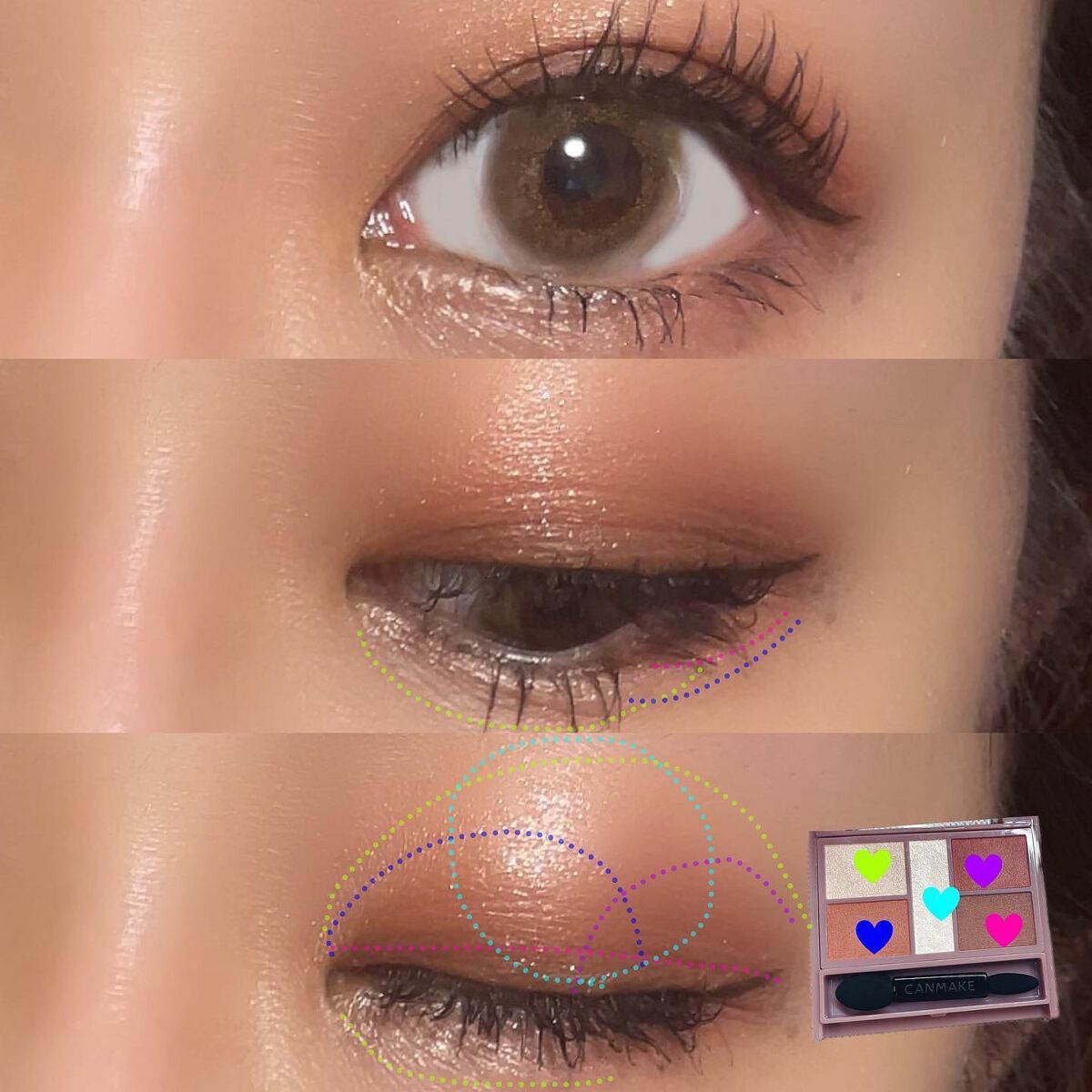 パーフェクトスタイリストアイズ/キャンメイク/アイシャドウパレットを使ったクチコミ（3枚目）