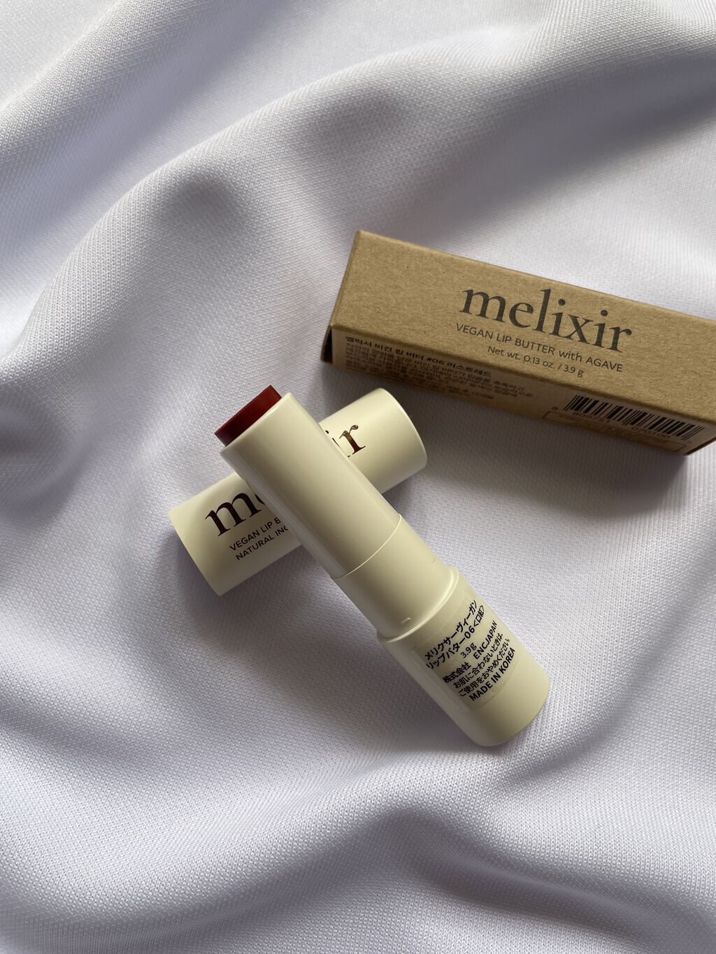 ヴィーガンリップバター 06 Lust Red/melixir/リップバームを使ったクチコミ（2枚目）